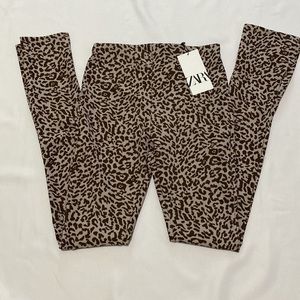 NWT ZARA Ottoman Slit Leggings